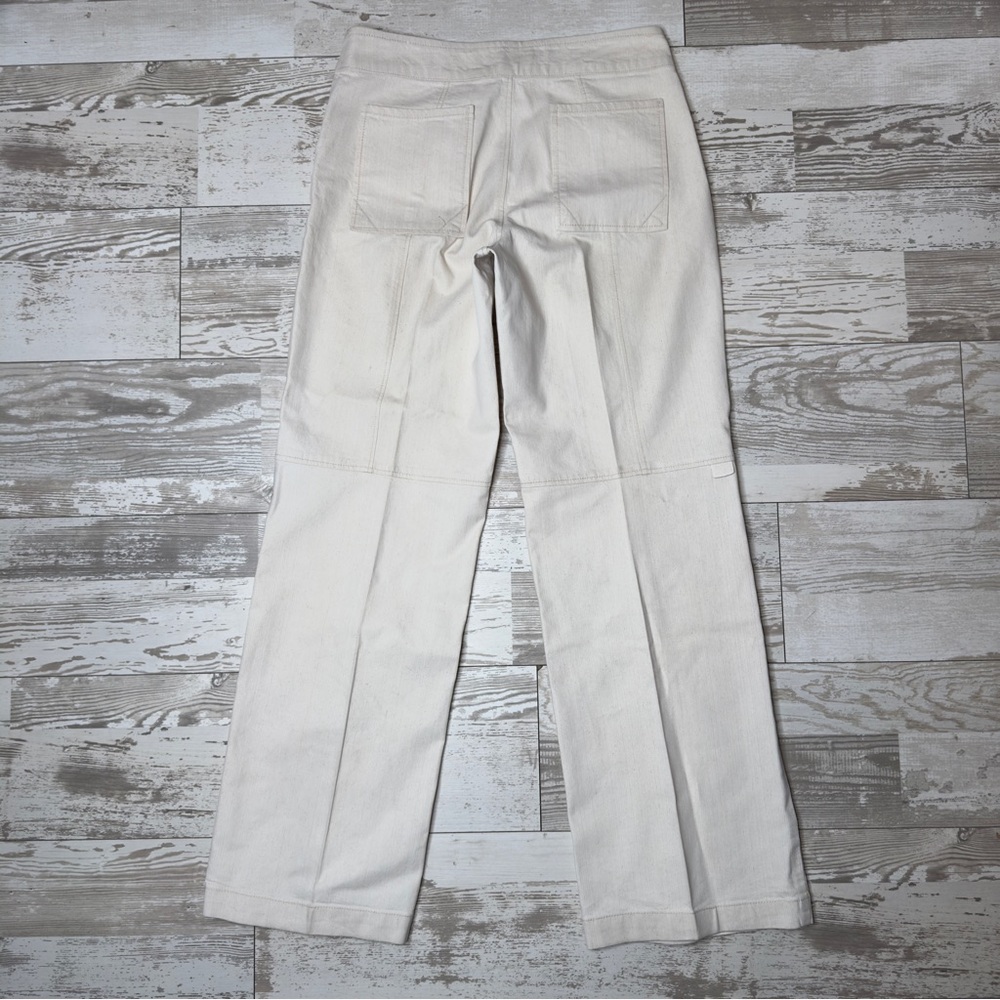 Susan Bristol Cream Stretch Straight-Leg Pants Women’s Size 6‎ - Picture 10 of 12